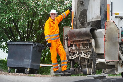 Audit team at waste handling site